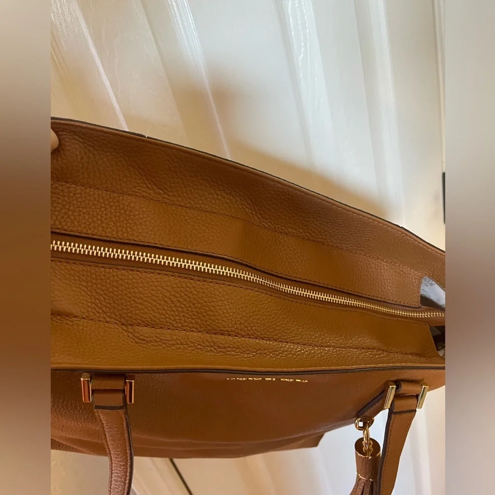 Michael Kors Large Camel Colored Pebbled Leather Tote